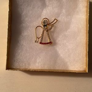 Crystal Angel Brooch